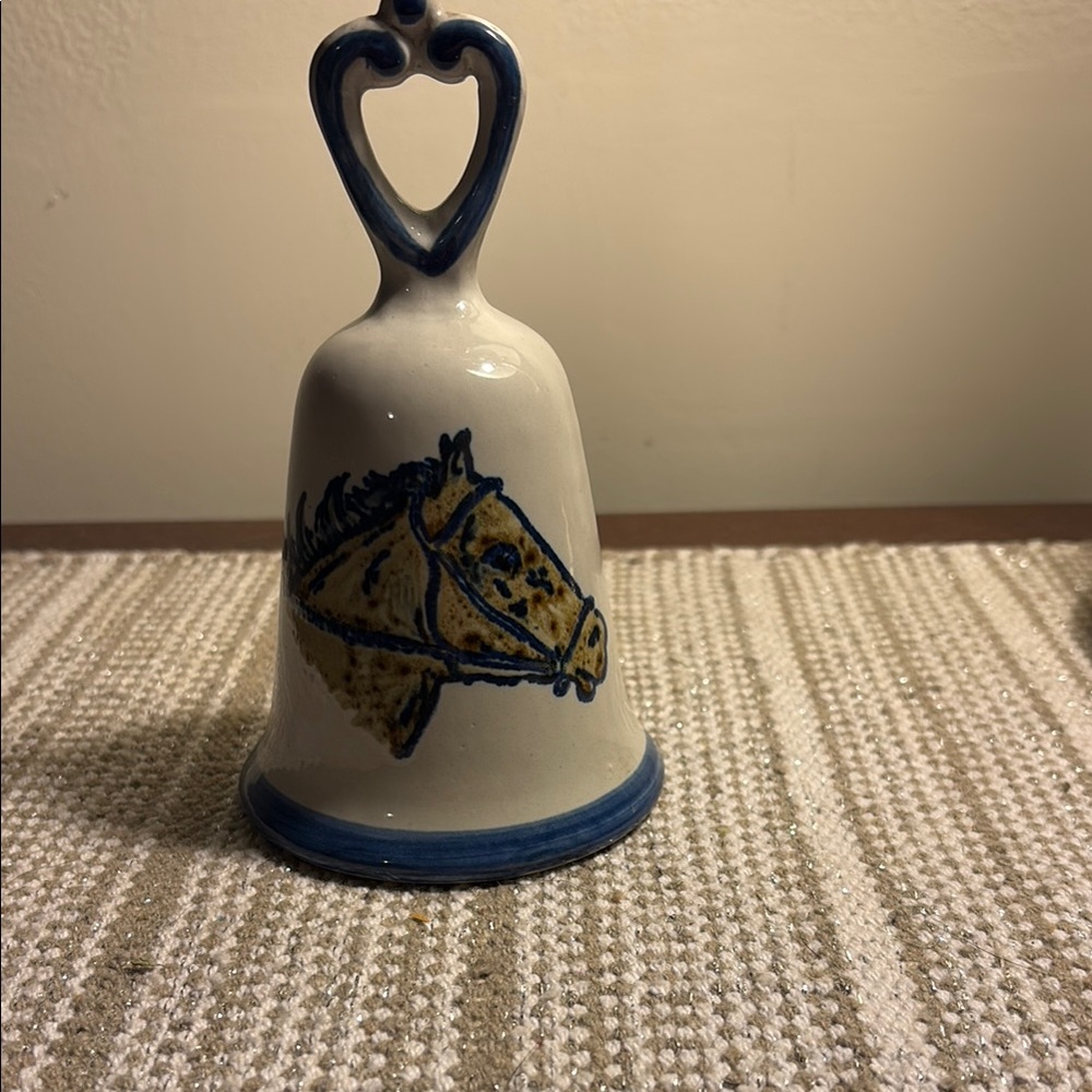 Louisville Stonewear Bell With Horse Painting